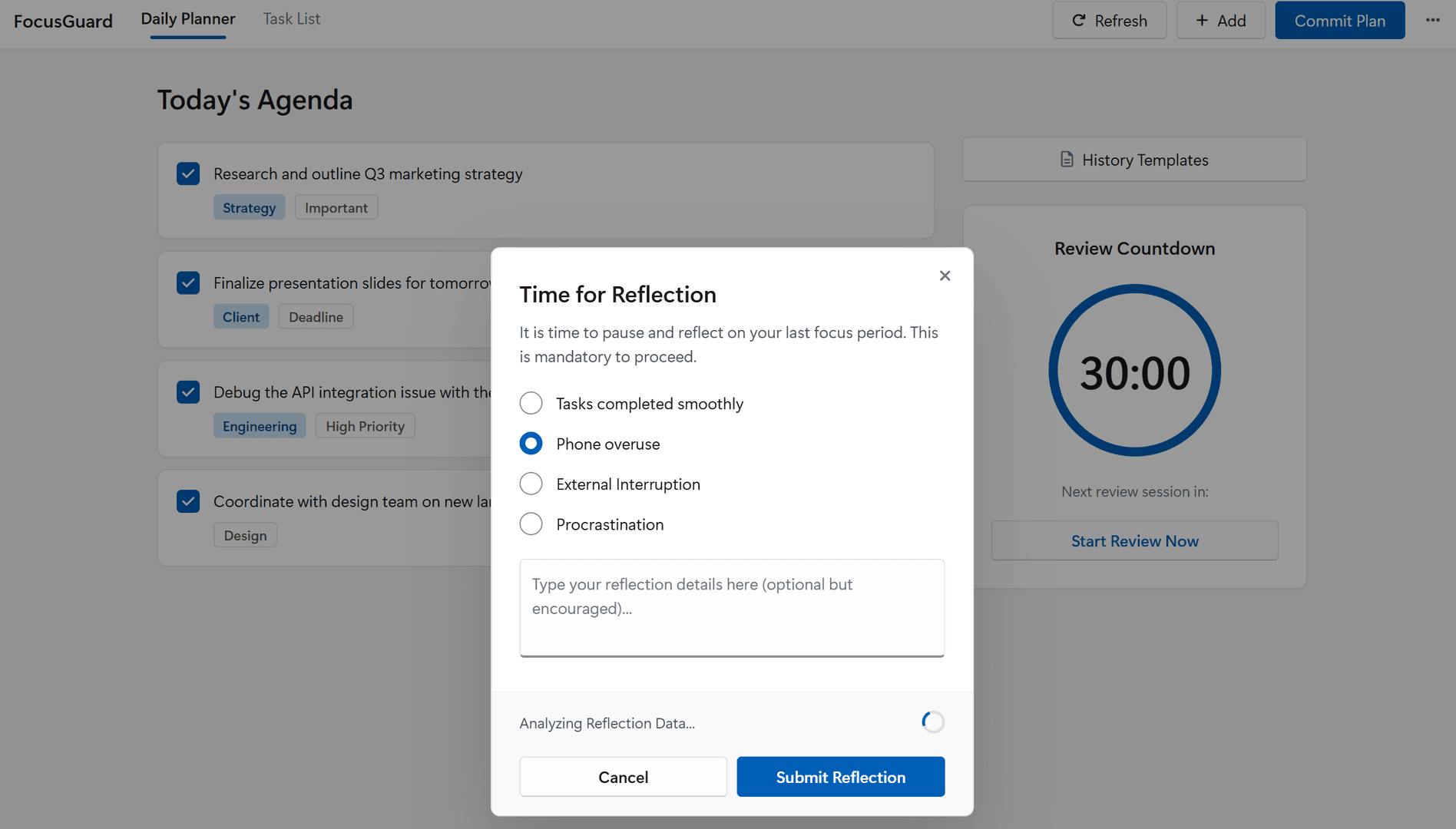 Reserved visual slot for FocusFlow main interface.